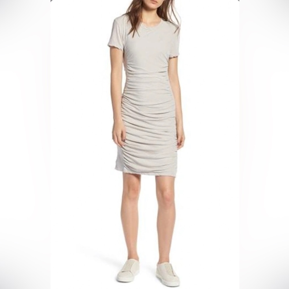 James Perse Mixed Media Side Panel Dress